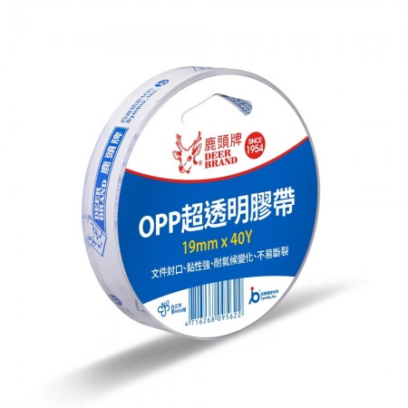 四維 鹿頭牌 OPP超透明膠帶 19mm X 40Y / PPS7